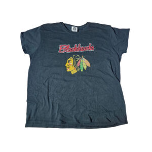 Men's blackbhawks short Sleeve Tee XL Black Red #369
